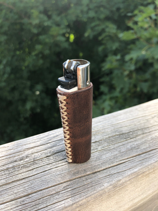 Leather Clipper Lighter Case